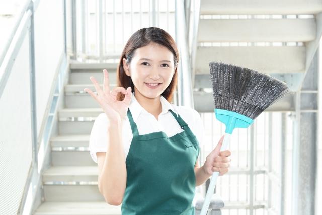 女性活躍中、週2日の短時間、学校清掃のお仕事